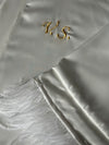 <tc>White nightgowns and robe with feathers + initials</tc>